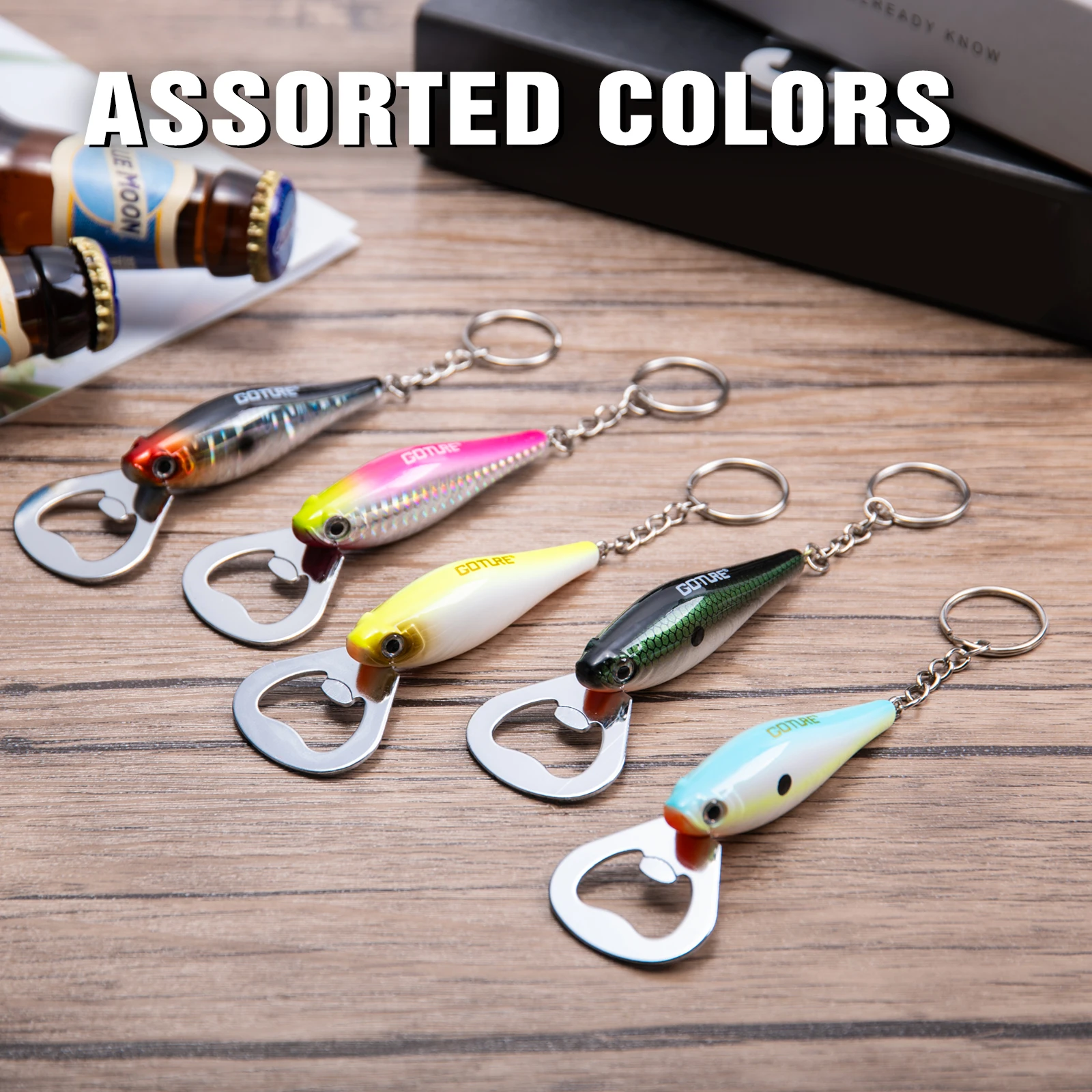 Quirky Kitchen Gadgets - Goture-rebotellas con señuelo de pesca, accesorio
