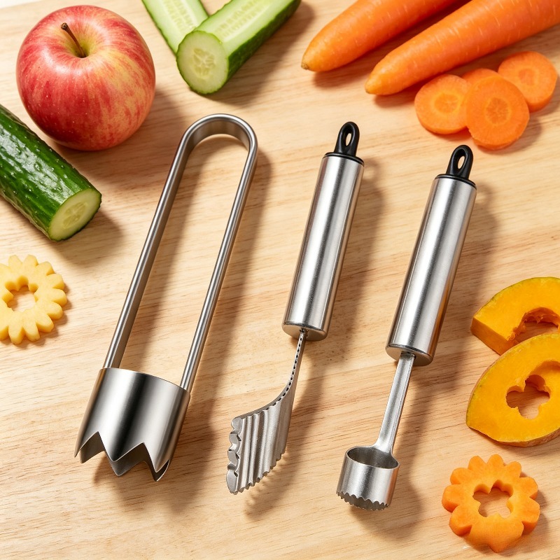 Apple Corer Slicer - Juego de 3 Descorazonadores de Pimientos