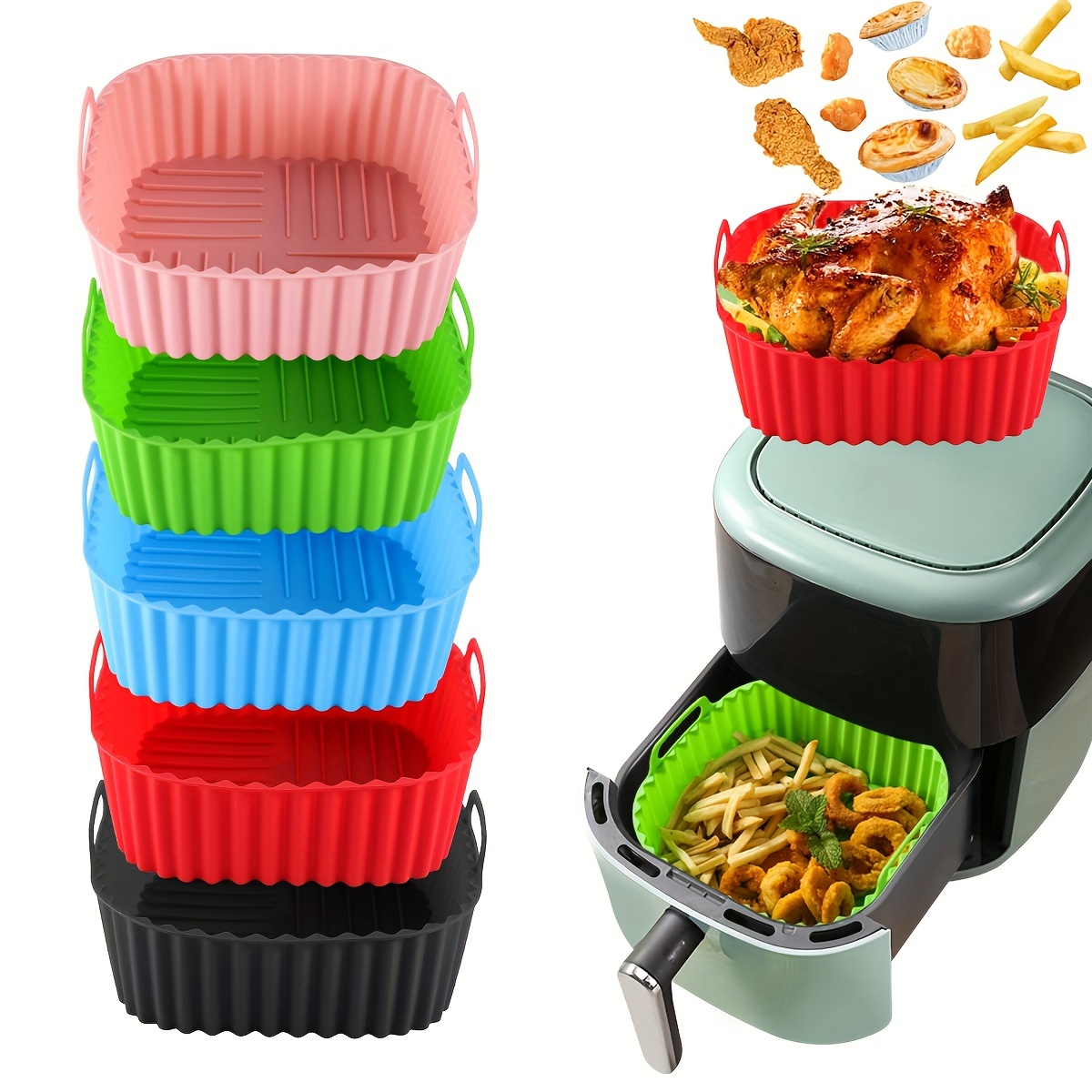 Kitchen Gadgets Baking - 1 revestimiento cuadrado de silicona para