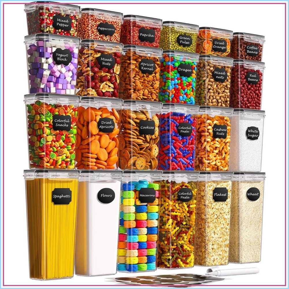 Food Storage Containers - 24 Recipientes Herméticos para Almacenamiento de