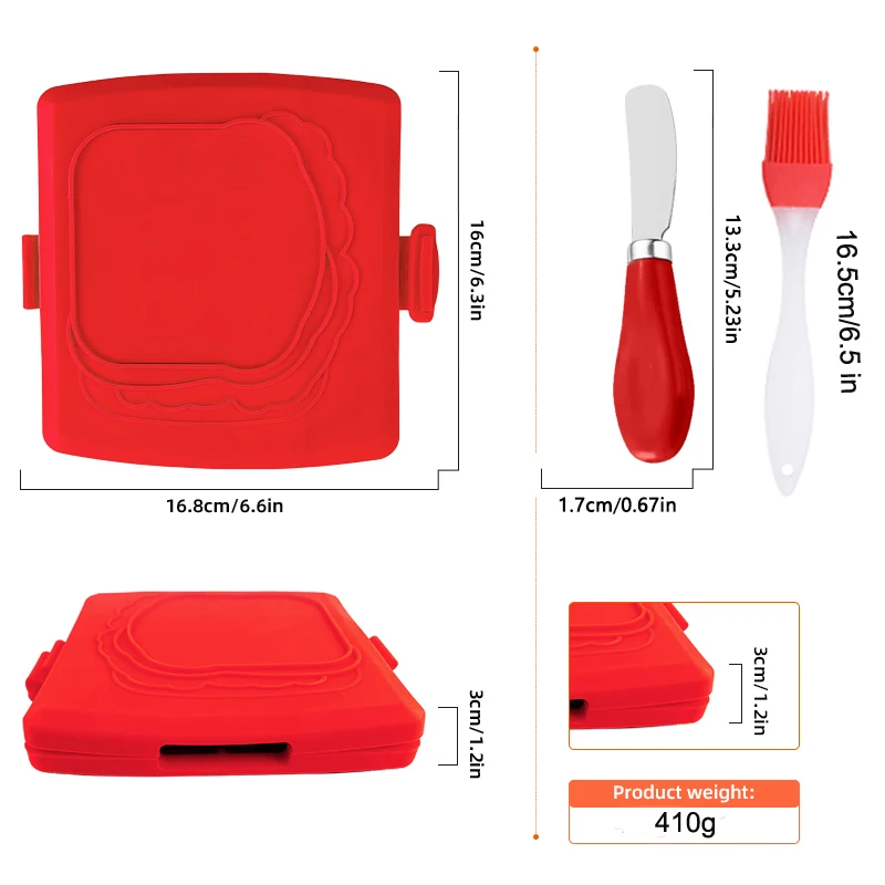 Juego de 3 tostadoras de sándw - Kitchen Gadgets Baking reseña y precio